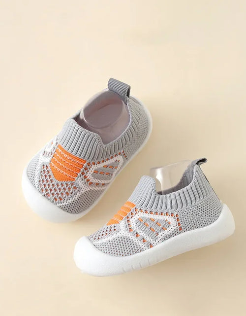 Load image into Gallery viewer, Baby Shoes Anti-Slip Breathable Infant Crib Floor Socks with Rubber Sole for Children Girls Boys Mesh Shoes Soft Bottom Slippers
