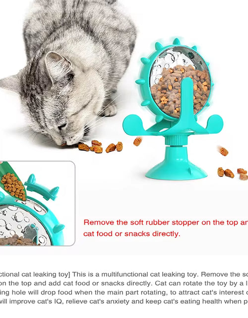 Load image into Gallery viewer, Interactive Treat Leaking Toy for Cat Small Dogs Slow Feeder Dispenser Puppy Funny Rotatable Wheel Improve IQ Kitten Accessories
