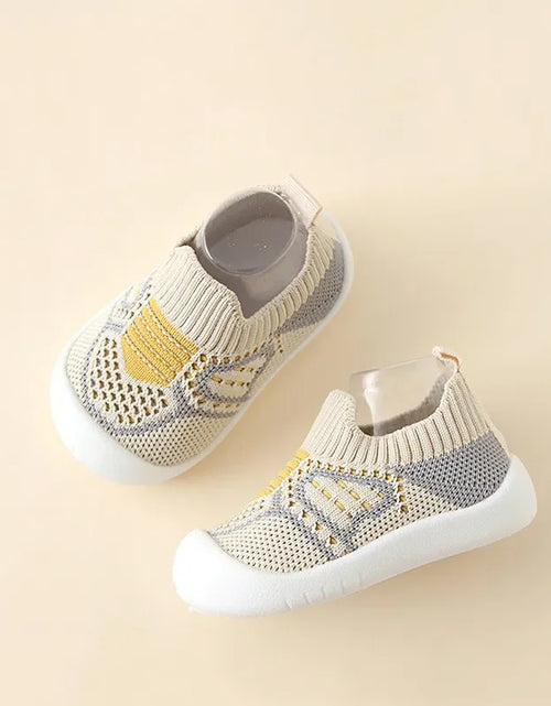 Load image into Gallery viewer, Baby Shoes Anti-Slip Breathable Infant Crib Floor Socks with Rubber Sole for Children Girls Boys Mesh Shoes Soft Bottom Slippers
