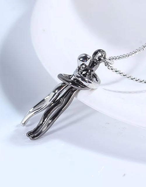 Load image into Gallery viewer, Hip Hop Enbrace Couple Pendant for Women Men Punk Lovers Hug Necklace Promise Jewelry Party Gifts New Fashion
