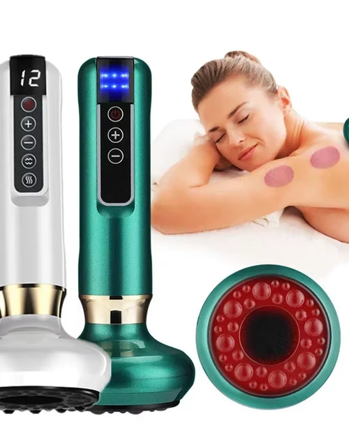 Load image into Gallery viewer, Tricolor Electric Massager Guasha anti Cellulite Vacuum Suction Cup Beauty Health Scraping Infrared Heat Slimming Massage Thera
