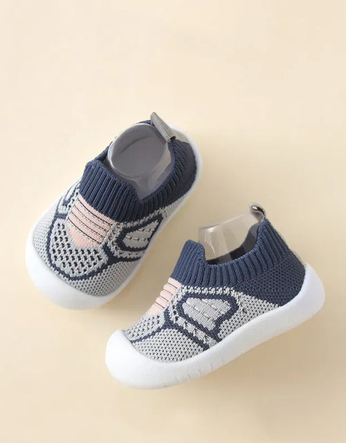 Load image into Gallery viewer, Baby Shoes Anti-Slip Breathable Infant Crib Floor Socks with Rubber Sole for Children Girls Boys Mesh Shoes Soft Bottom Slippers
