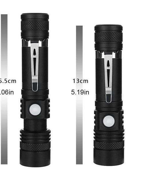 Load image into Gallery viewer, Super Bright 90000LM LED Tactical Flashlight Zoomable with Rechargeable Battery
