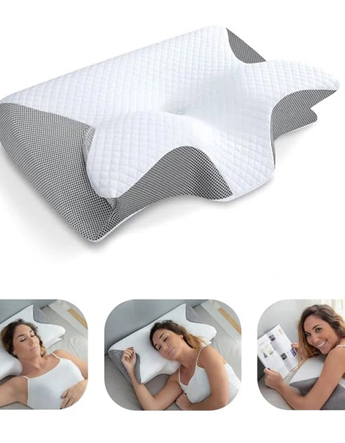 Load image into Gallery viewer, 1Pc Memory Foam Cervical Pillow, 2 in 1 Ergonomic Contour Orthopedic Pillow for Neck Pain, Contoured Support Pillows,Neck Pillow
