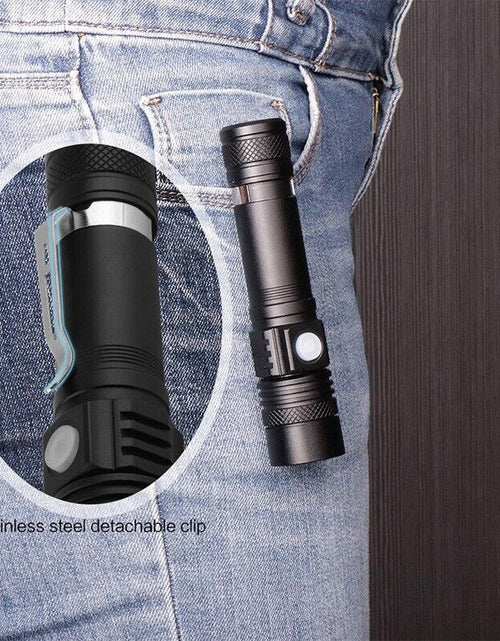 Load image into Gallery viewer, Super Bright 90000LM LED Tactical Flashlight Zoomable with Rechargeable Battery
