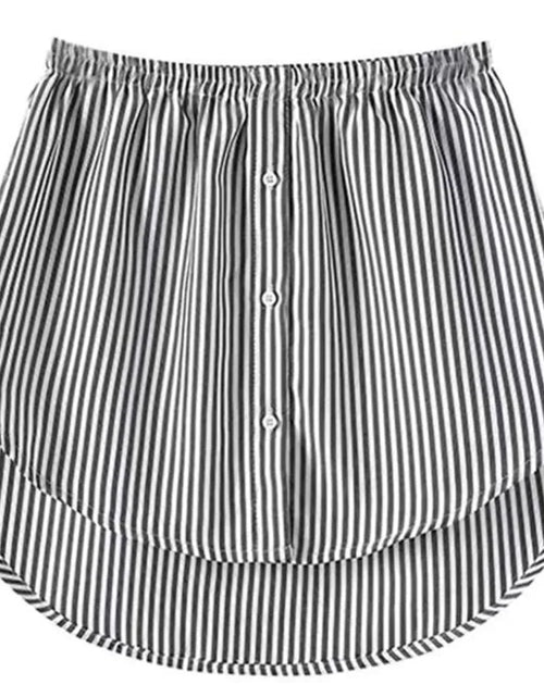 Load image into Gallery viewer, Women Girls Shirt Blouse Extender Adjustable Layering Faux Top Lower Sweep Mini Skirt False Hemline Splitting Underskirt
