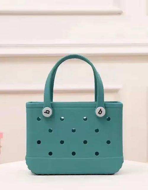 Load image into Gallery viewer, EVA Waterproof Summer Storage Basket Mini Kid Beach Bogg Bag Women Shopping Bag Picnic Rubber Jelly Tote Bogg Bag Kid Purses
